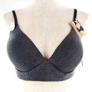 Danskin Intimates Pull On Wire-Free Comfort Bra 38C Black Brand New w/ Tags